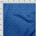 thumbnail image 3 of oneOone Polyester Spandex Medium Blue Fabric Brush Stroke Sewing Material Print Fabric By The Yard 56 Inch Wide, 3 of 5