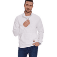thumbnail image 3 of Xidunhg Men's Quarter Zip Sweatshirt Long Sleeve Waffle Casual Pullover Sweatshirt with Pocket White M, 3 of 7