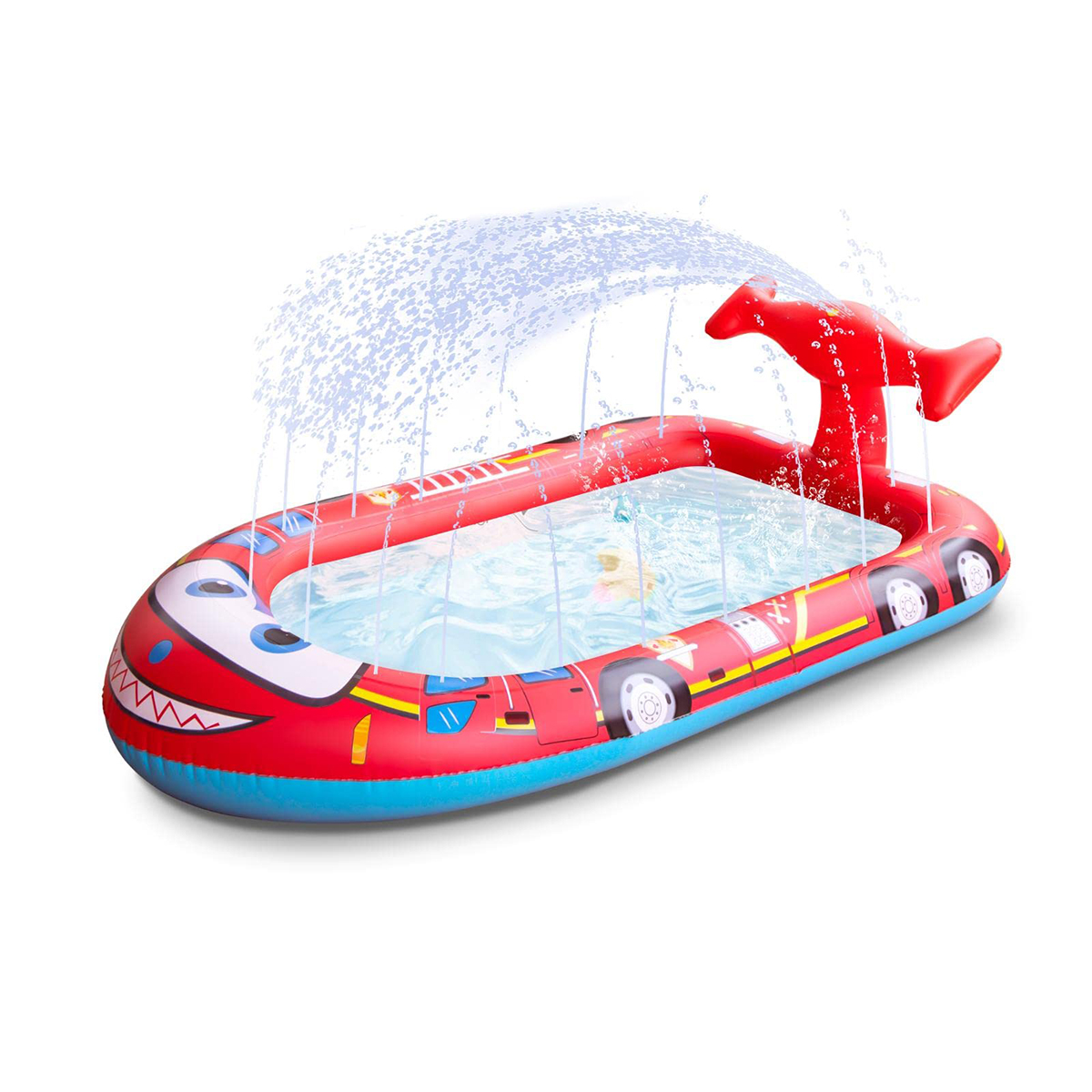 IMMEKEY Splash Sprinkler Pool,Outdoor Water Play Toys for Toddlers and
