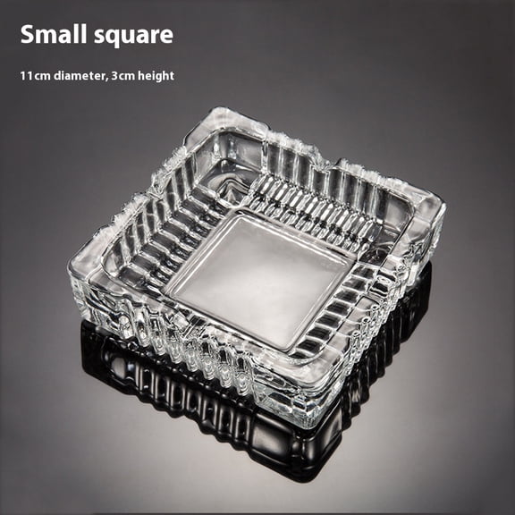Ash Trays Indoors Large Square Crystal Glass Ashtray Home Living Room Hotel Office Square Small