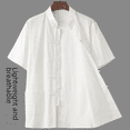 thumbnail image 5 of Traje de tai chi de lino y algodón Chenji para mujer, estilo moderno, camisa de artes marciales, ropa de práctica, pantalones de ejercicio matutino de verano, 5 of 5