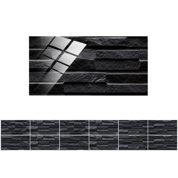 BINGLI 12PCS 3D Wall Panels Peel and Stick Foam, Self-Adhesive Decorative 3D Brick Wallpaper Wall Covering, Faux Stone Wall Panel Foam Brick for Living Room, Kitchen, Bathroom