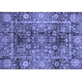 thumbnail image 1 of Ahgly Company Machine Washable Indoor Rectangle Abstract Blue Modern Area Rugs, 5' x 8', 1 of 4