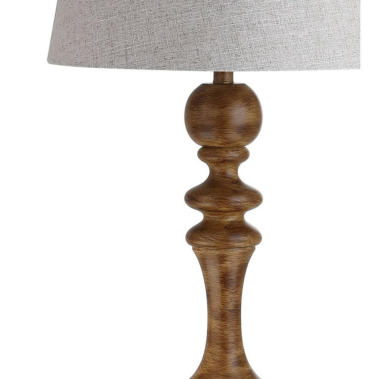 Safavieh Ersta 26.5 in. Brown Table Lamp with Oatmeal Shade