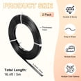 thumbnail image 3 of Uxcell 2-Pack Alambre de Aluminio Plano, 5mm de Ancho x 16.4ft/5m Alambre de Manualidades Anodizado Flexible para Fabricación de Joyas/DIY Escultura de Bezel/Artículos de Suministro [Negro], 3 of 6