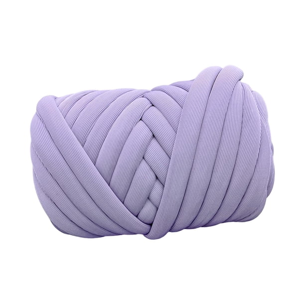 Hilo para tejer a mano, 3149 pulgadas de largo, 1000 g, hilo grueso, hilo tubular jumbo, voluminoso. Violeta