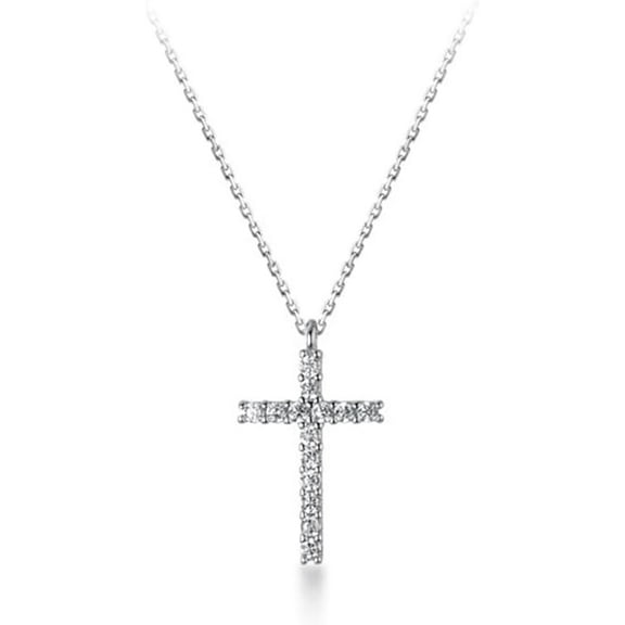 925 Sterling Silver Cross Pendant Necklace for Women