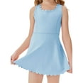 thumbnail image 3 of LANGWYQU Sleeveless Kids Children Dress With Shorts Girls Waved Hem Golf Tennis Sport Dress, 3 of 5