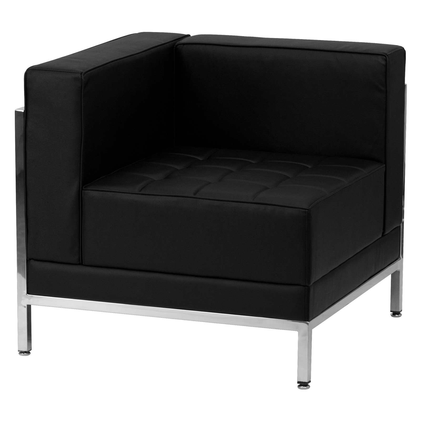 Flash Furniture Hercules Imagination Series Contemporary Leather Flash Furniture Hercules Imagination Series Contemporary Leather Left Corner Chair With Encasing Frame Black