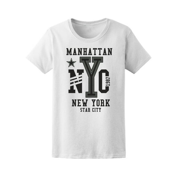 Manhattan Nyc New York Star City T-Shirt Men -Image by Shutterstock, Male Small