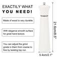 thumbnail image 2 of Wooden Pepper Grinder 8.5" Adjustable Coarseness Salt Hand Shaker for Kitchen Restaurant Cooking White, 2 of 4