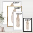 thumbnail image 4 of Designart 'Dried Leaf Plant Beige On White Background' Traditional Framed Canvas Wall Art Print, 4 of 5