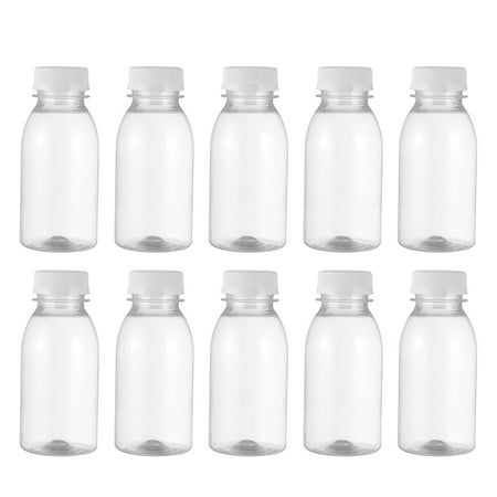 

NUOLUX 15 Pcs Transparent Juices Bottle Plastic Bottle Milk Storage Bottle Beverage Bottle