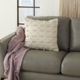 thumbnail image 4 of Mina Victory Life Styles Loop Stripes Natural Throw Pillow - Off-White 18"X18", 4 of 5