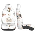 thumbnail image 2 of LAKIMCT Hand Drawn Floral Skull Car Seat Covers Vehicle Front Seat Covers Universal Fit Seat Protector, 2 of 9