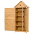 thumbnail image 3 of Gymax Remise de Jardin en Bois avec Porte Simple, 3 of 7