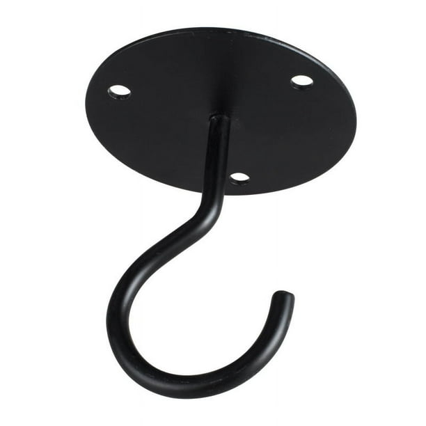 Nvzi Gancho de techo de 2 piezas, utilizado para colgar bolsas de plantas en macetas, con hardware de instalación. Fácil de instalar, con tornillos y tubo de expansión (negro)