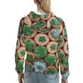 thumbnail image 7 of Uemuo Cactus 4 Pattern Women's Hoodie with Eye-catching Drawstrings- Casual Pullover Hoodie with Kangaroo Pocket, Stylish Hooded Sweatshirt-Large, 7 of 7
