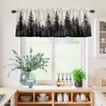 thumbnail image 5 of 3 Piece Kitchen Curtains and Valances Set Mist Forest Cafe Curtains 36 Inch Length Beige Farmhouse Vintage Nature Scenery Valance & Tier Curtain for Living Room Bedroom Small Window 54"x18"+27"x36"*2, 5 of 6