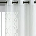 thumbnail image 3 of VCNY Home Charlotte 2-Piece White Quatrefoil Sheer Curtain Set, 38" x 96", 3 of 5