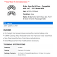 thumbnail image 2 of Brake Rotor Set 4 Piece - Compatible with 2007 - 2013 Acura MDX 2008 2009 2010 2011 2012, 2 of 2