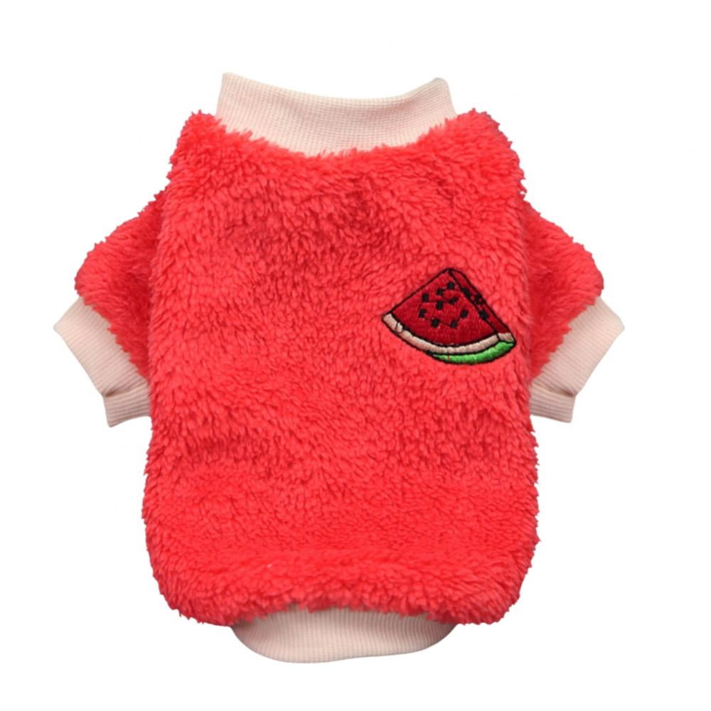 Warm Fleece Pet Dog Clothes Cute Printed Pet Coat Puppy Dogs Shirt
