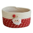 thumbnail image 2 of Home Textile Storage,Small Christmas Basket Christmas Storage Basket Cotton Rope Woven Basket For Nursery Cute Toy Storage Basket Christmas Basket For Gifts Empty Home Decor, 2 of 5
