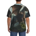 thumbnail image 3 of Kdxio Men's Hawaiian Shirt for Men Short Sleeve Shirt Forest Stone-Colored Dragon Summer Casual Holiday Beach Button Down T-Shirts, 3 of 5