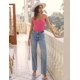 thumbnail image 5 of Conjunto de pijama Ekouaer, camiseta sin mangas y pantalones cortos de punto acanalado para mujer, 5 of 6