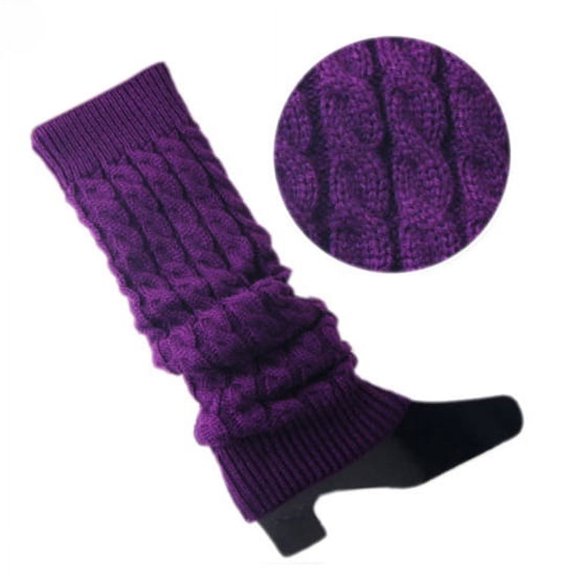 Winter Women Leg Warmers Knee Boot Stockings Cuffs Long Legging Socks, Crochet Cable Knit Braided Winter Leg Warmers Boot Toppers Socks