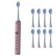thumbnail image 1 of Cepillo de dientes eléctrico automático con sonido, juego de 8 piezas, para adultos, blanqueador, para fiestas de estudiantes, hombres y mujeres, cepillo de dientes de cerdas suaves, recargable., 1 of 2