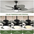 thumbnail image 6 of Uforic 44 Inch Tropical Coastal Ceiling Fans with Lights and Remote Control, 5 Palm Leaf Blades for Living Room,Bedroom - Gray, 6 of 10