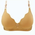 thumbnail image 2 of LYEAA Womens Bras No Underwire Push up Lightly Lined Wireless Daily Bras Wirefree Adjustable Strap Soft Bralette Breathable Comfort Sleeping Bras Beige 40/90, 2 of 3