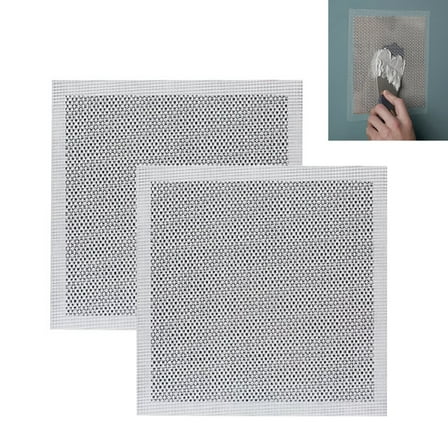 2 PC Wall Patch Fix Drywall Hole Repair Ceiling Plaster Damage Metal Mesh 4x4"