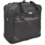 40 Rolling Duffel Bag Expandable Multi Tier Check in Travel Bags Large Collapsible Wheeled Soft Luggage Duffle Black