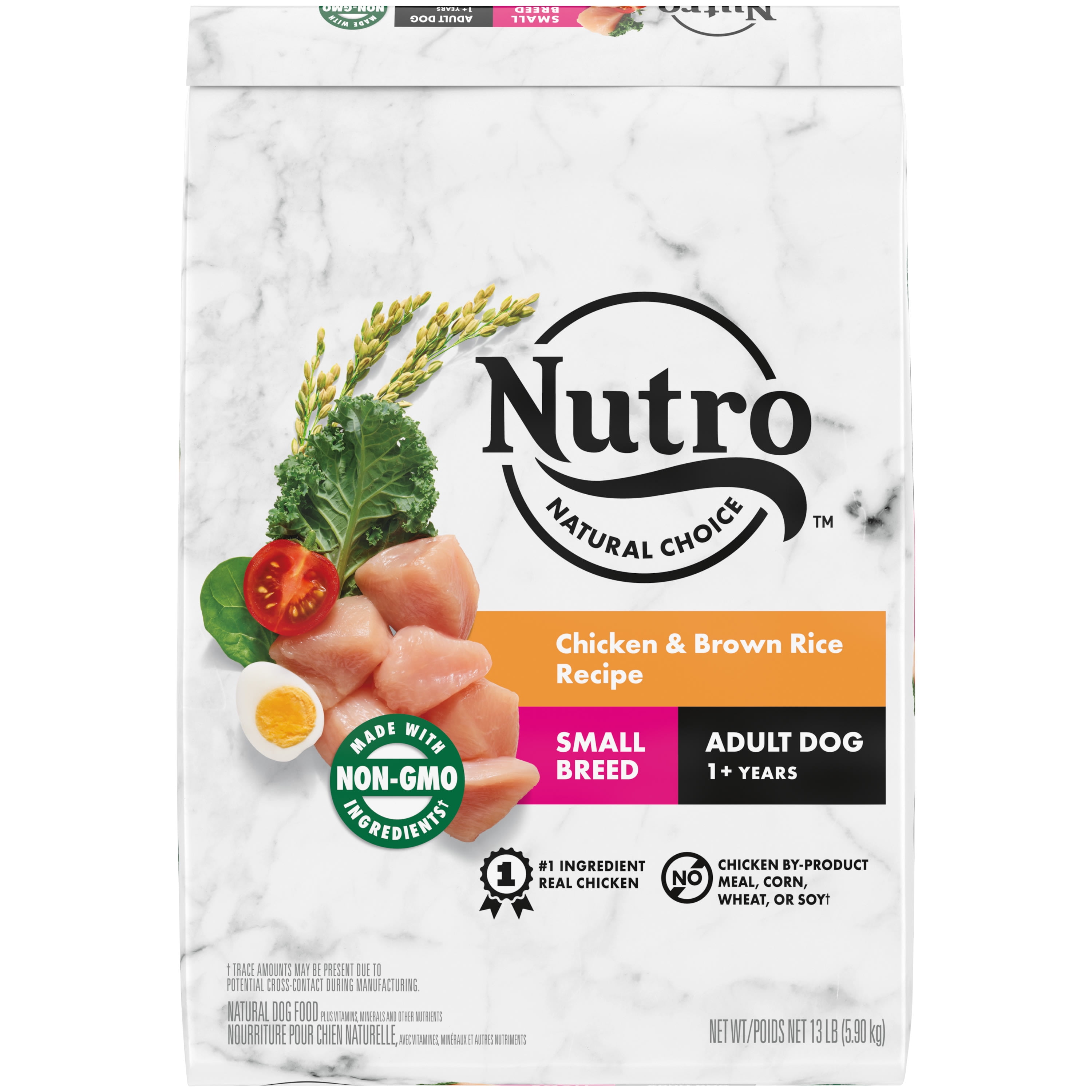 NUTRO NATURAL CHOICE Chicken & Brown Rice Flavor Dry Dog Food for Small Breed Adult Dog, 13 lb. Bag