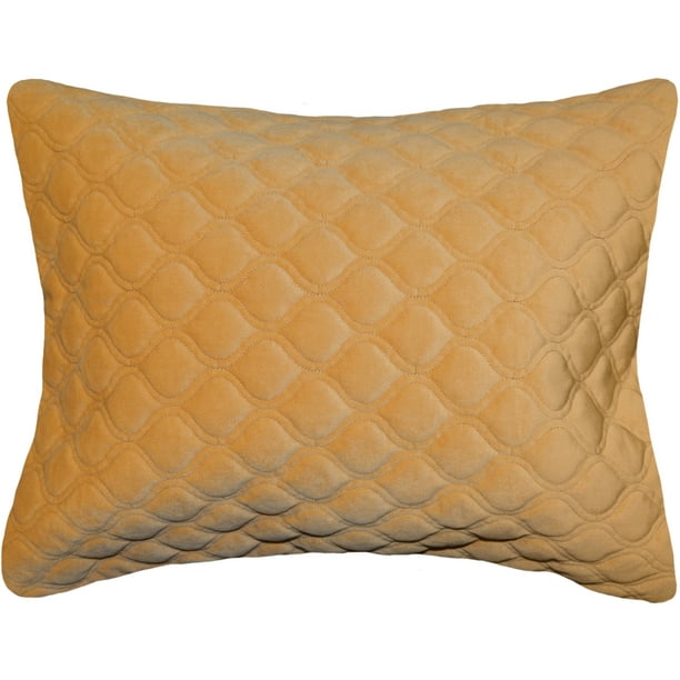 Quilted Ogee Gold 14x20 Decorative Pillow - Walmart.com