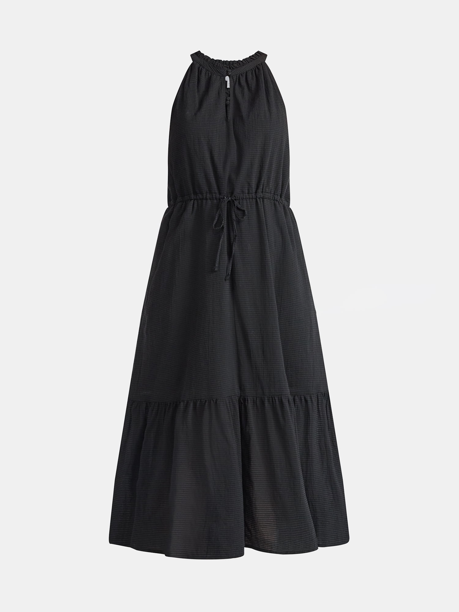 Time and Tru Women's Sleeveless Tiered Midi Dress, Sizes XS-XXXL