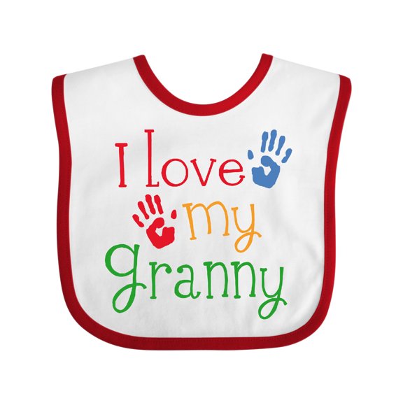 Inktastic I Love My Granny Boys or Girls Baby Bib