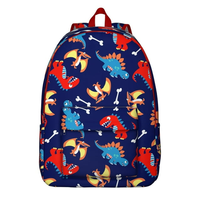 Dinosaur Lover Backpack – Roaring Flying Dino Design Bookbag with Abstract Watercolor Style for School or Travel