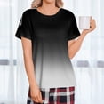thumbnail image 6 of Women's Post Shoulder Surgery Shirts Short Sleeve Snap-Open Arm Shoulder Recovery Shirt Casual Loose Adaptive Blouses,L, 6 of 8