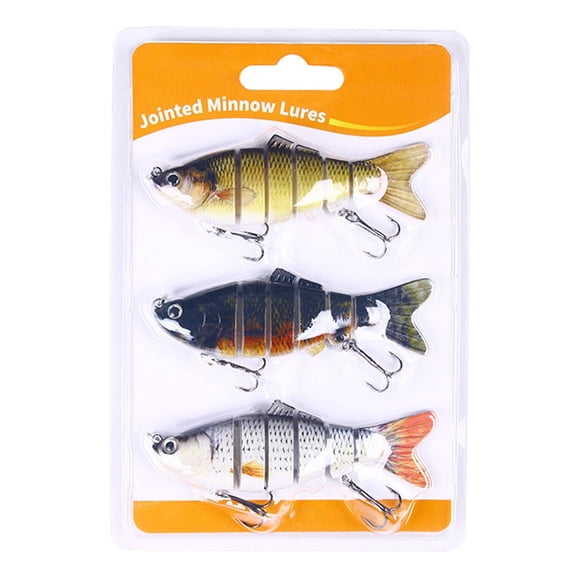 TIELUTT Set of 3 3D Fish Hook Realistic Fish Shape Fishing Supplies for Lake River for Fishing Enthusiasts Beginners Punch Shot Rig Pole Float Ice Gear for Men Bow Rig Ice Packs for Ice