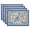 Blue Floral, variant on FINGERCRAFT Placemats Set of 4 Washable and Durable Cotton Blend Dinner Table Mats, Non Slip Hemstitch Kitchen and Dining Tabletop for Home White