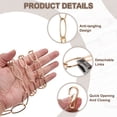 thumbnail image 3 of Uxcell 3ft Lighting Hanging Chain, 2.4mm/0.09" Looping Metal Pendant Chandelier Chain Extension with 2 Spring Snap Hook for Hanging Plant Pendant Chandelier Light Fixture, Rose Gold, 3 of 6