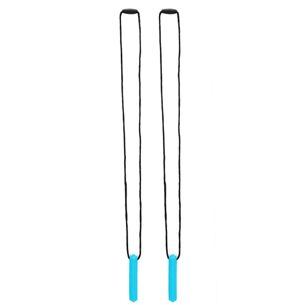 Mordedor de silicona, 2 piezas de mordedor de silicona, colgante de mordedor alto, collar con colgante para masticar, impulsado por el rendimiento