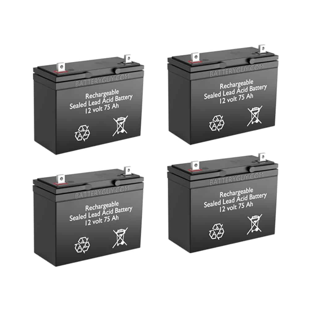 BatteryGuy BG-12750NB 12V 75Ah Best Technologies BATA-007 replacement 12V 75Ah battery - BatteryGuy brand equivalent (qty of 4)