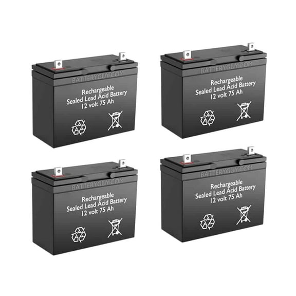 BatteryGuy BG-12750NB 12V 75Ah Gruber Power GPS12-270 replacement 12V 75Ah battery - BatteryGuy brand equivalent (qty of 4)