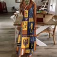 thumbnail image 4 of Egyptian Collage Sleeveless Dress Women's dress summer dress women elegant dresses for women summer women's suit, 4 of 6