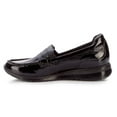 thumbnail image 4 of Ros Hommerson Dannon Women's Loafer Slip-on Shoes In Black Crinkle Patent, 4 of 7