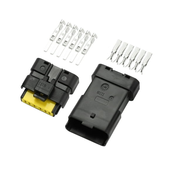 6 Pin Throttle Fuel Pump Connector Plug Waterproof Male Female Wire Terminal Connector for Peugeot 1 Set